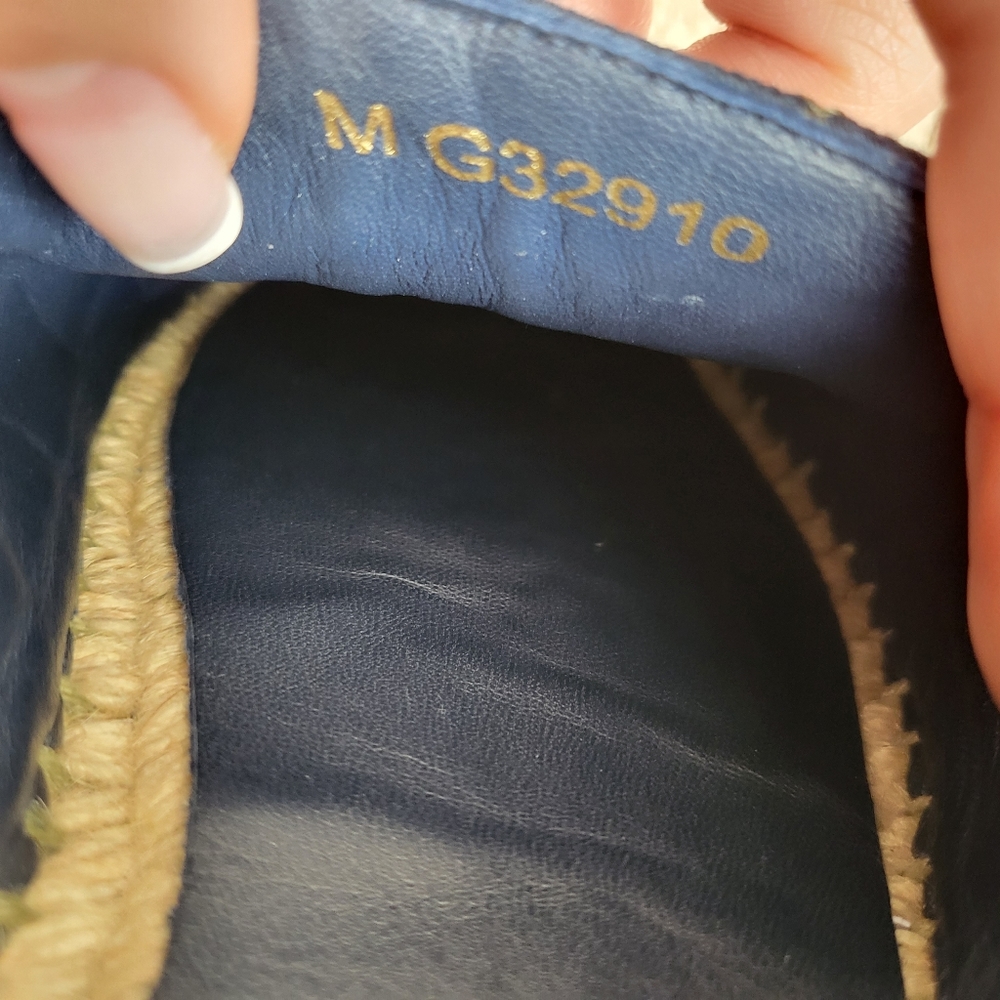 Chanel espadrilles fabric blue/green CC - Picture 12 of 12